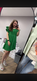 Smocked Sleeve Tiered Dress