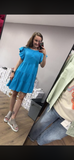 Smocked Sleeve Tiered Dress