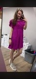 Smocked Sleeve Tiered Dress