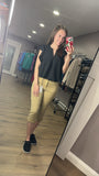 Judy Blue Khaki Mid Rise Capri