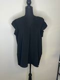 Woven Ruffle Sleeve Top