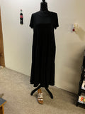 Short Sleeve Tiered Midi Dress