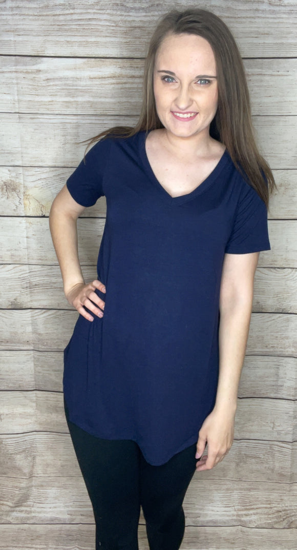 Plain Vneck Tee