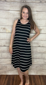 Black Striped Dress