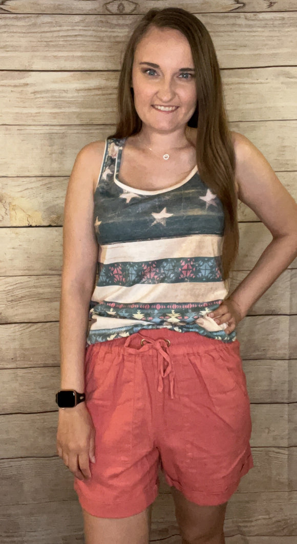 Aztec Distressed Tank